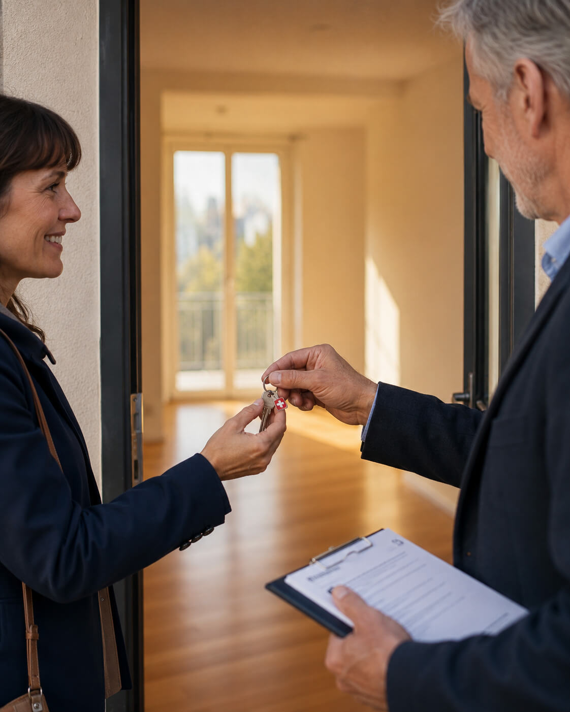 Schlüsselübergabe bei der Wohnungsabgabe